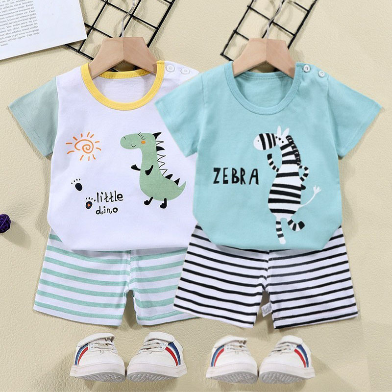 Baby Clothing Dividers - Bawełniane koszulki + spodenki 2-częściowy zestaw