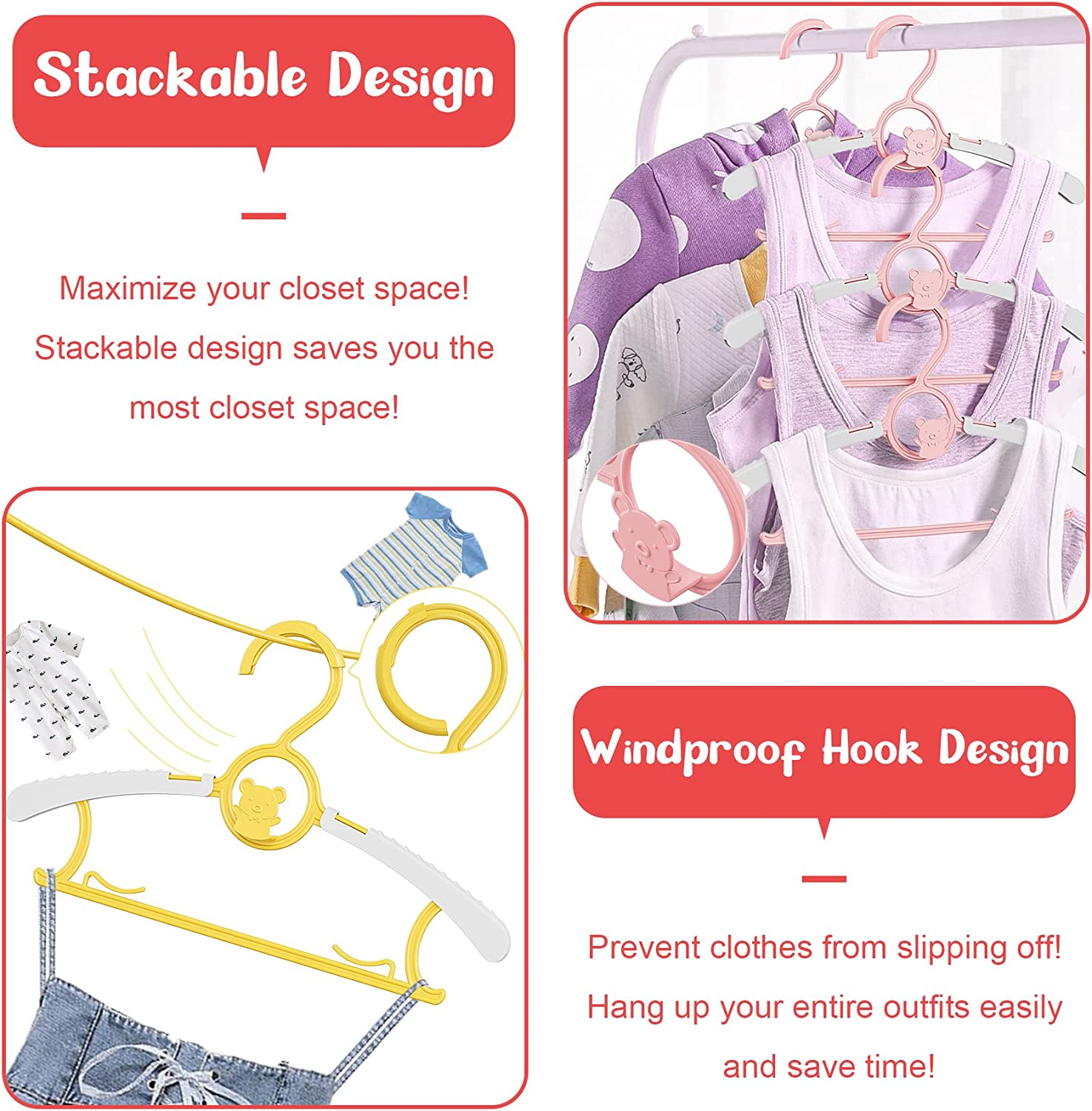 UNTIOR antypoślizgowy wieszak  – Baby Clothing Hanging Rack recenzja i cena